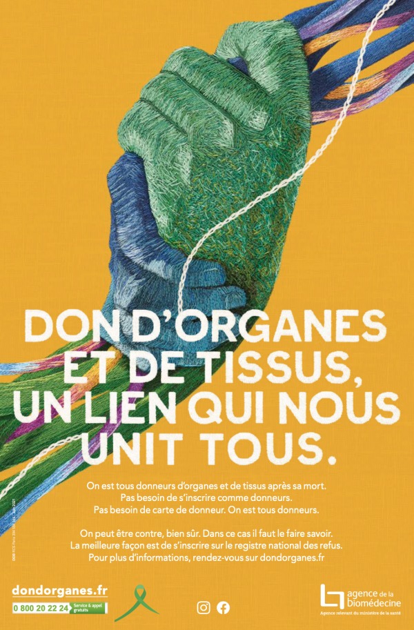 Don d’organes et de tissus, un lien qui nous unit tous.