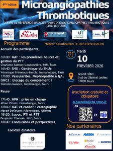 4ème édition Journée organisée par le Centre de Référence Maladies Rares des Microangiopathies Thrombotiques