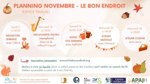 ateliers novembre - espace familial Bon Endroit