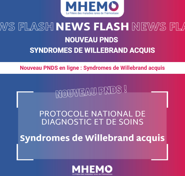 Nouveau PNDS en ligne : Syndromes de Willebrand acquis