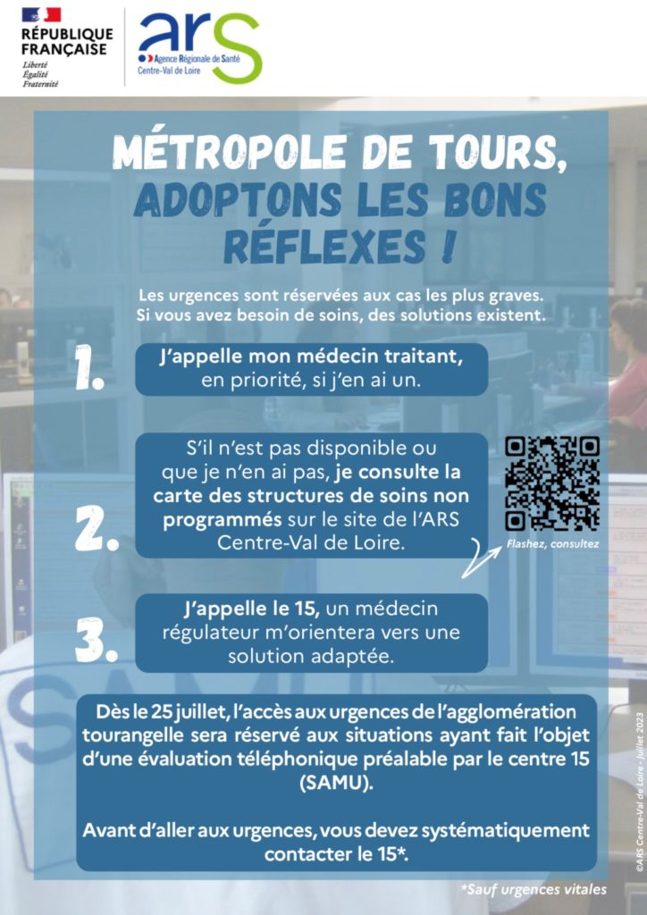 ARS Centre-Val de Loire - Métropole de Tours, adoptons les bons réflexes !