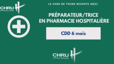 Le CHRU recrute un/e Préparateur/trice en pharmacie hospitalière