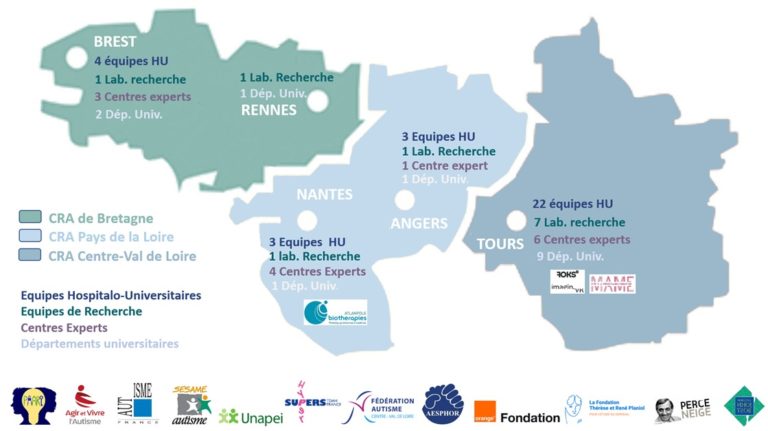 Les membres du réseau Exac·t sur le territoire du Grand Ouest