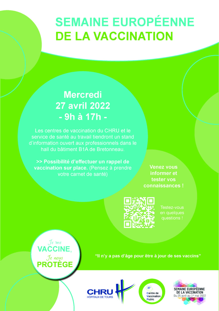 Stand d'information sur la vaccination - Bretonneau - 27/04/22