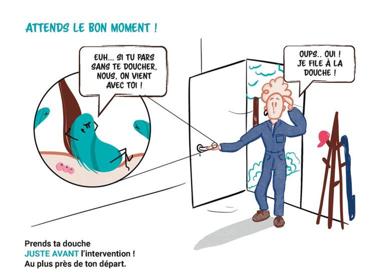 La douche préopératoire : Une douche pas comme les autres ! Attends le bon moment