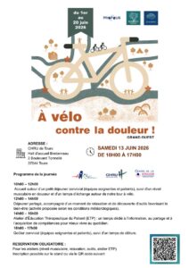 Affiche "A vélo contre la douleur"