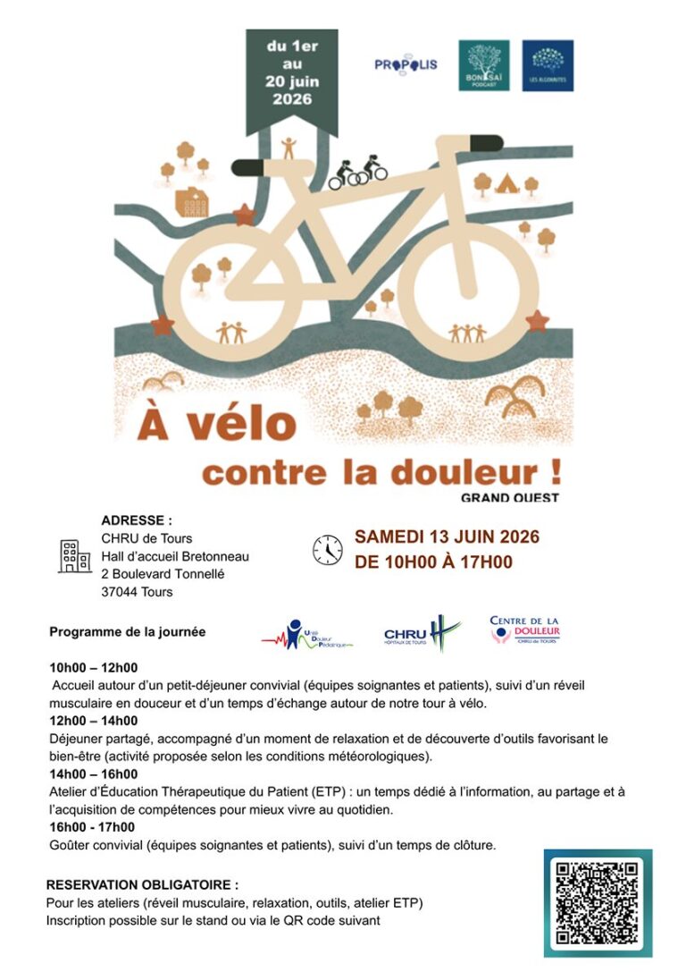 Affiche "A vélo contre la douleur"