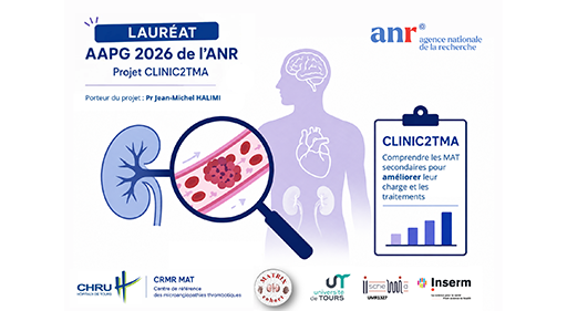 Piloté par le CHRU de Tours, le projet CLINCI2TMA est financé par l'Agence Nationale de la Recherche